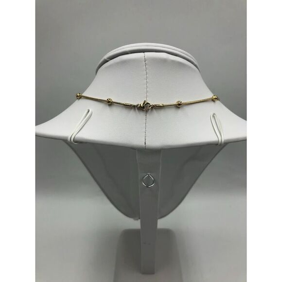 18K Gold Plated Stainless Steel Necklace Women's Ball Style Statement Jewelry - Picture 6 of 8